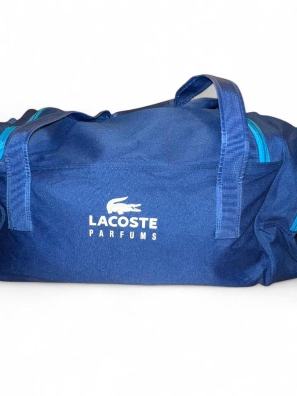 Lacoste Parfums Duffle Perfume Blue Gym Essential Vintage Sports Bag Big Croc
